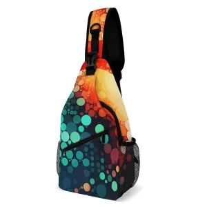 Sling Bag for Women Men Chest Bag Abstract Dots Crossbody Bag Small Sling Backpack Daypack Packs/457