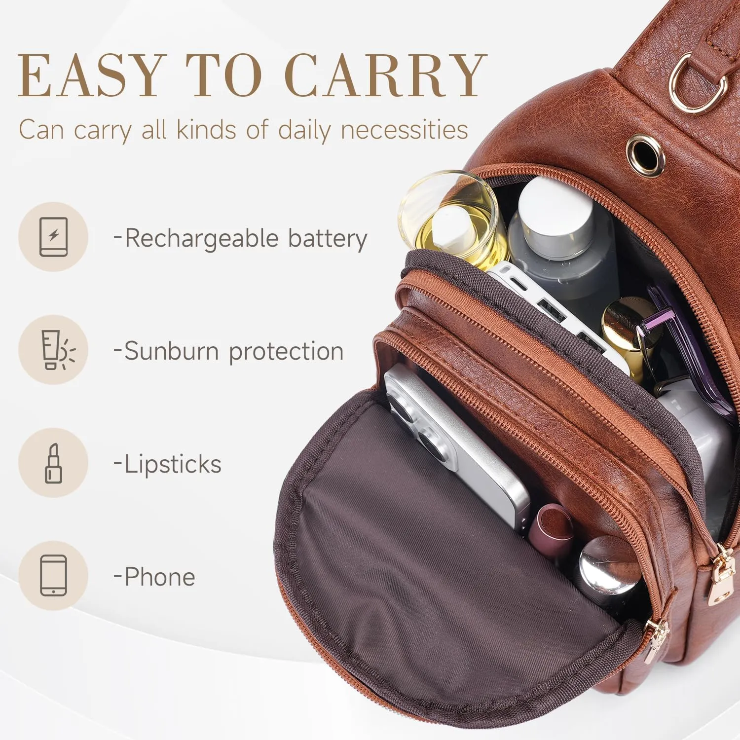 Sling Bag for Women Men Crossbody Tote Blet Bags Trendy Fanny Backpack Pack Travel Purse