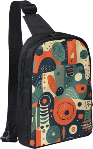 Sling bag for Women Men Trendy Sling Bakpack Casual Chest Bag Fun Graffiti Style Fanny Pack for Travel Hiking