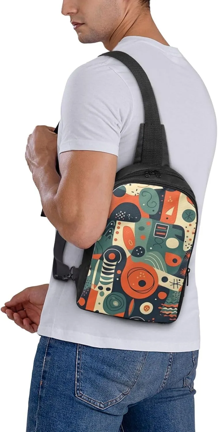 Sling bag for Women Men Trendy Sling Bakpack Casual Chest Bag Fun Graffiti Style Fanny Pack for Travel Hiking