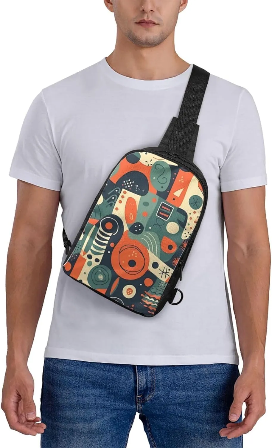 Sling bag for Women Men Trendy Sling Bakpack Casual Chest Bag Fun Graffiti Style Fanny Pack for Travel Hiking