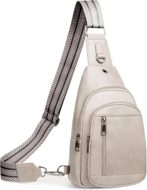 Sling Bag for Women PU Leather Sling Bag Small Crossbody Sling Backpack Multipurpose Chest Bag for Women Cycling
