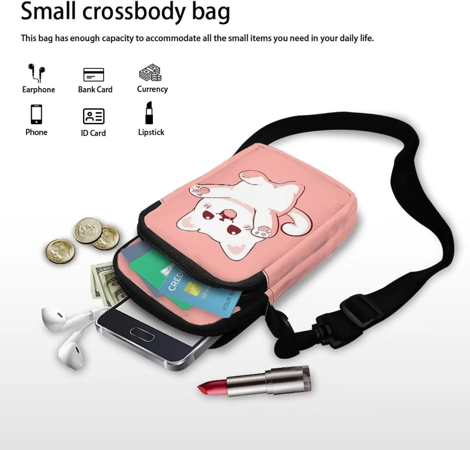 Small Crossbody Purse for Adults Kids Sling Flight Bag