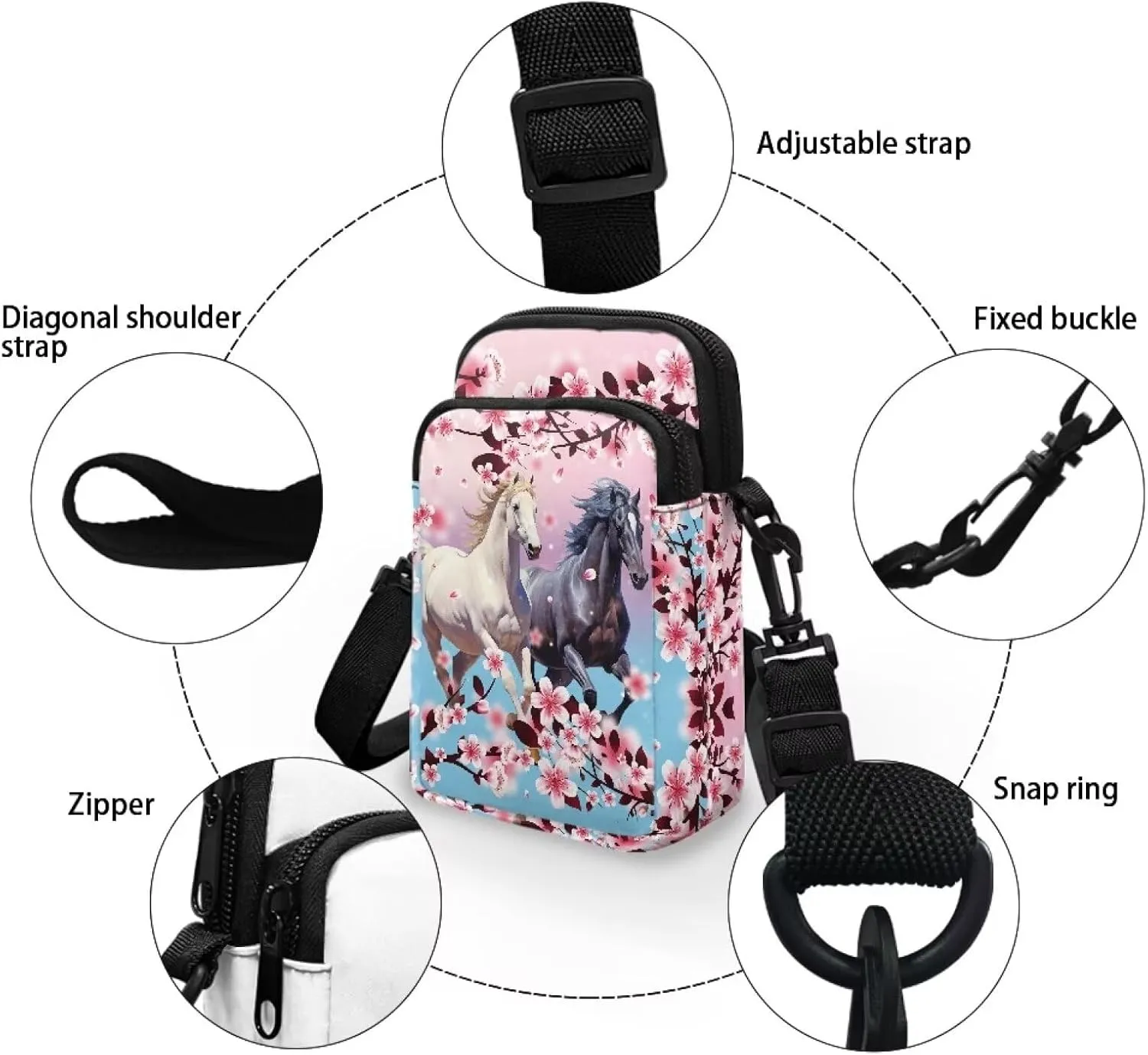 Small Crossbody Purse for Adults Kids Sling Flight Bag