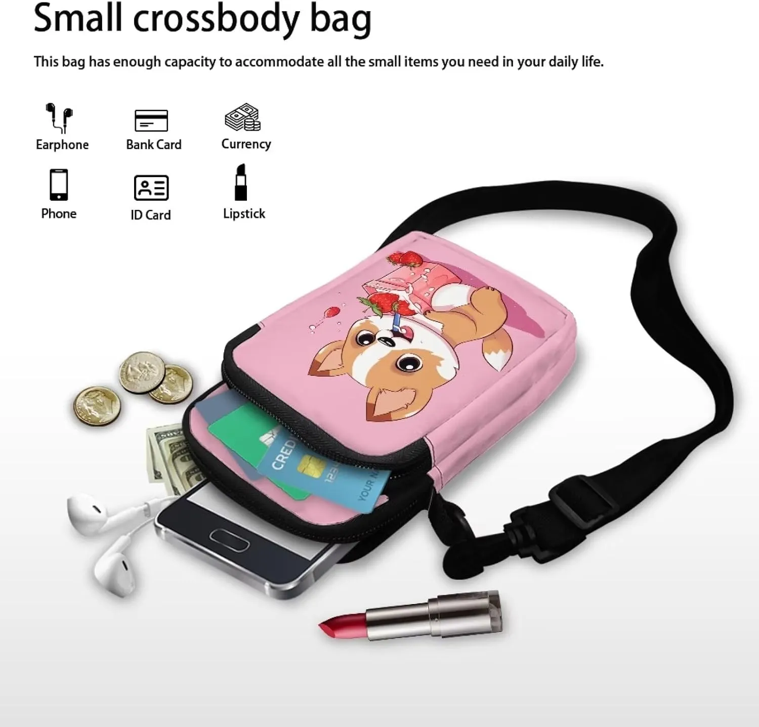 Small Crossbody Purse for Adults Kids Sling Flight Bag
