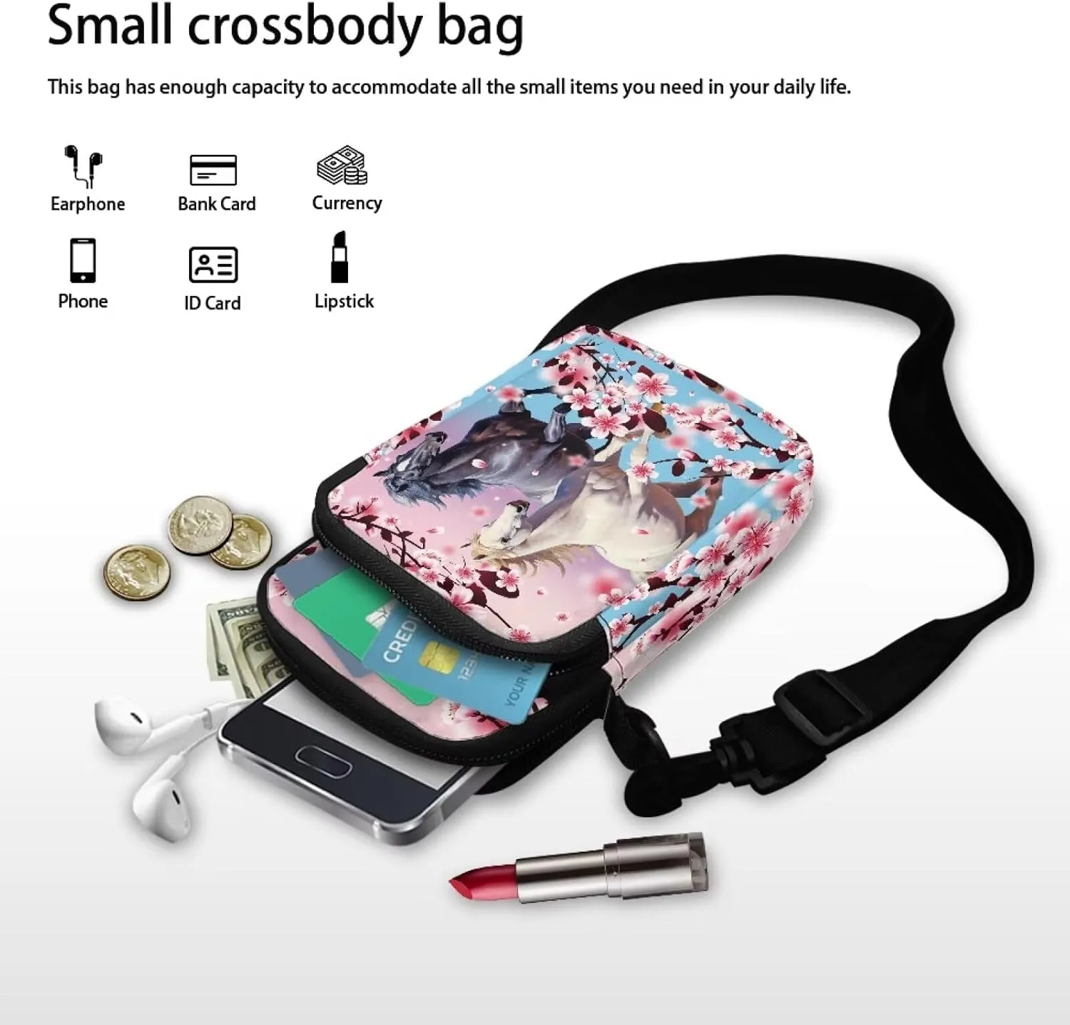 Small Crossbody Purse for Adults Kids Sling Flight Bag