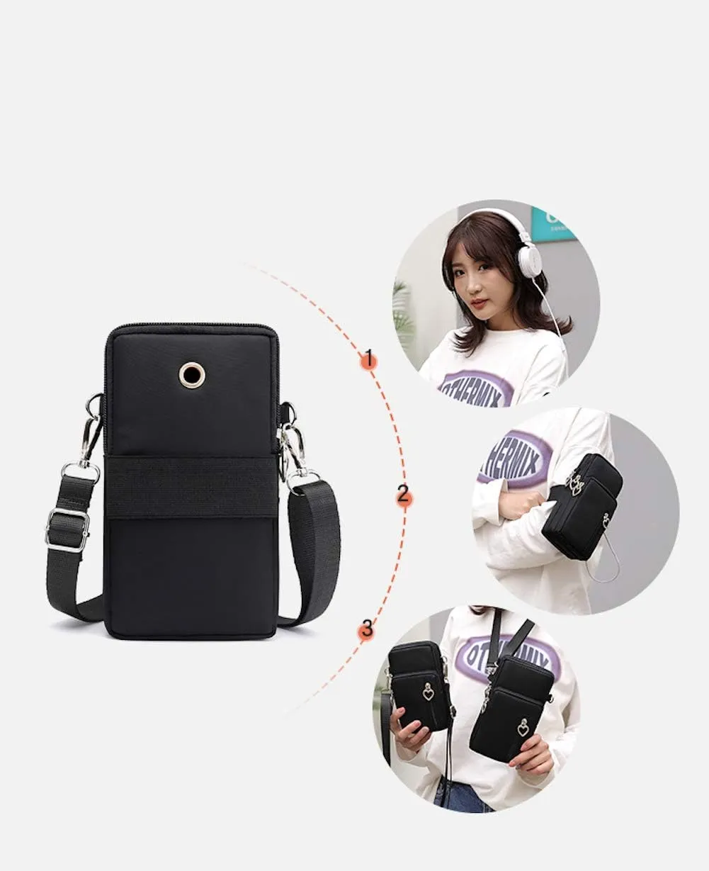 Small Crossbody Wallet Phone Bag Women Mini Crossbody Purse Cell Phone Shoulder Bag Mini Wallet Over Shoulder Strap