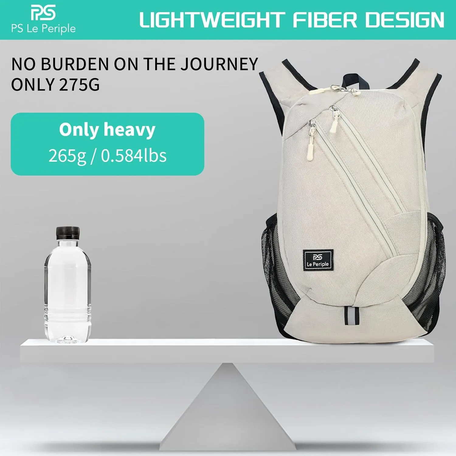 Small Daypack 15L Hiking Backpack Foldable Small Backpack Lightweight Packable backpack Travel Day pack for Women Men,beige(brady)
