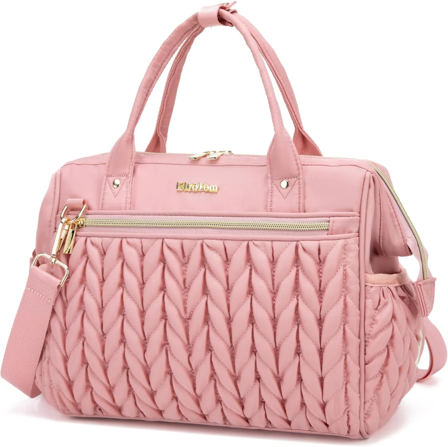 Small Diaper Bag, Medium Diaper Bag Tote, Convertible Backpack Tote Bag for Women Diaper Purse, Stylish Travel Baby Bag (Pink)