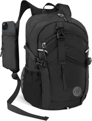 Small Hiking Backpack, 20L Lightweight Travel Backpack with Phone Pocket, Hiking Daypack for Women Men,Black