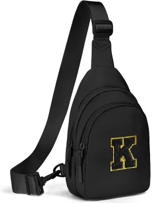 Small Initial Sling Bag for Girls & Women - Cute Crossbody Fanny Pack Gift