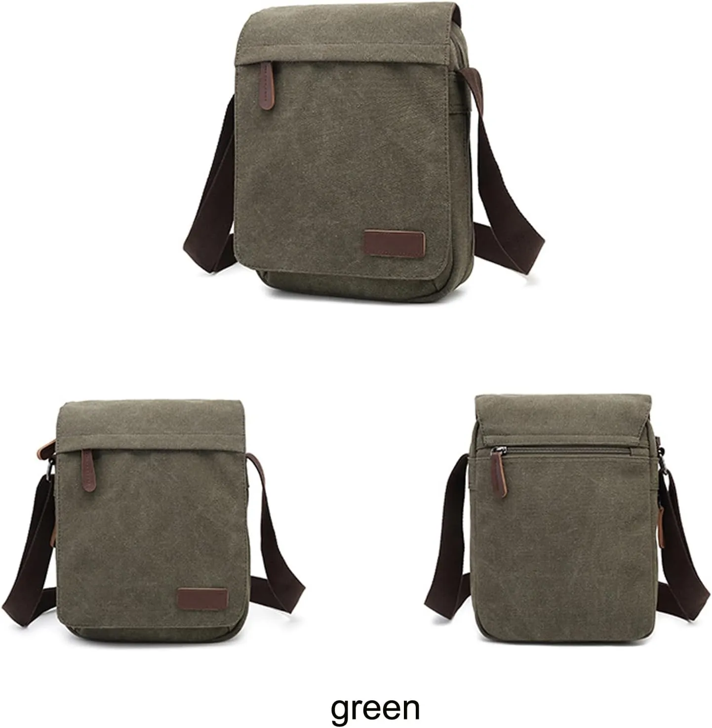 Small retro canvas messenger men's crossbody bag and shoulder bag
