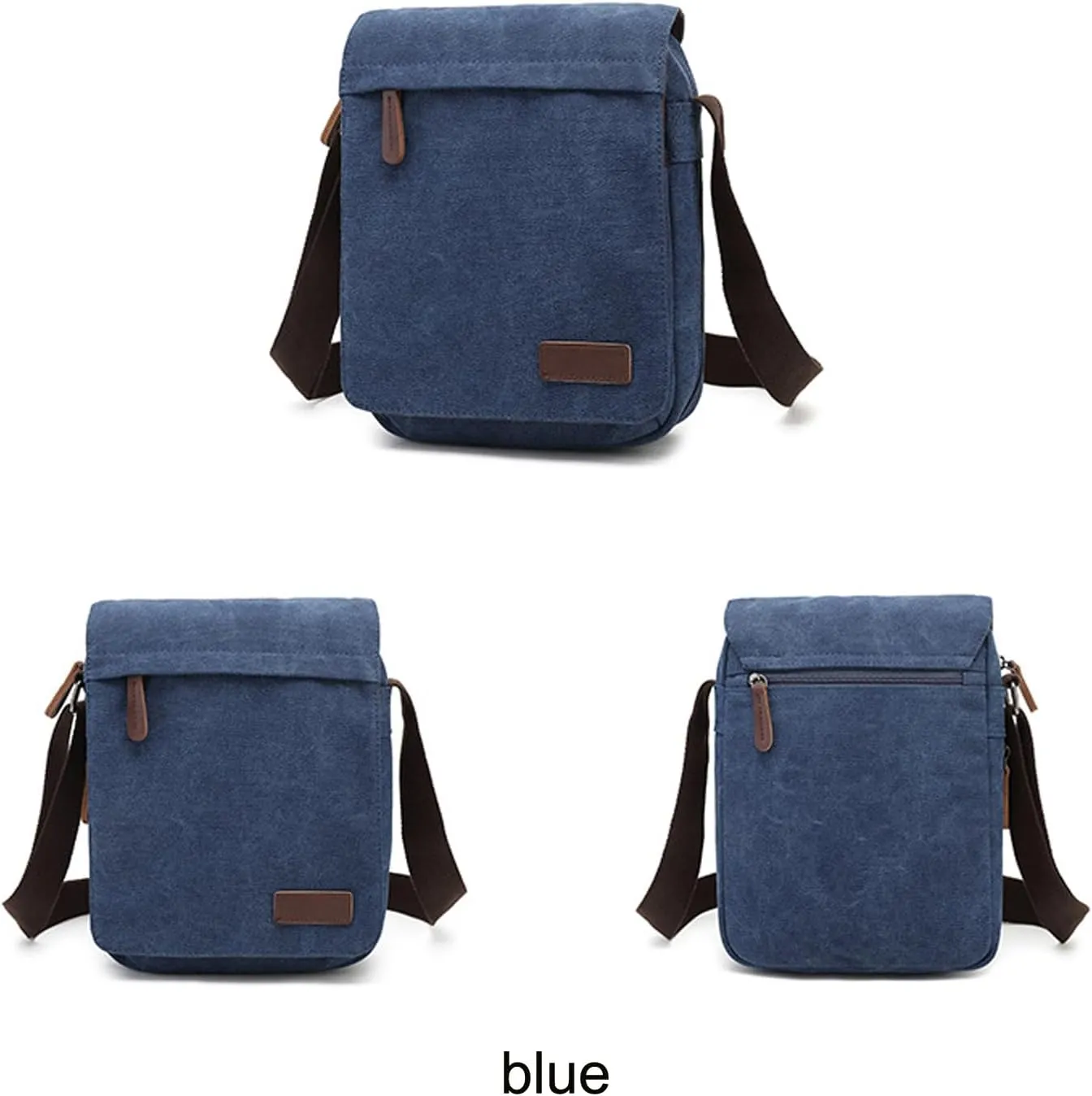 Small retro canvas messenger men's crossbody bag and shoulder bag