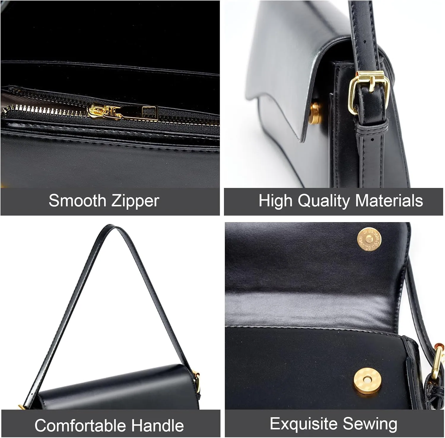 Small Shoulder Bags for Women,Crossbody Purses,Retro Vegan Leather Tote Handbag, Clutch Hobo Purse with Zipper