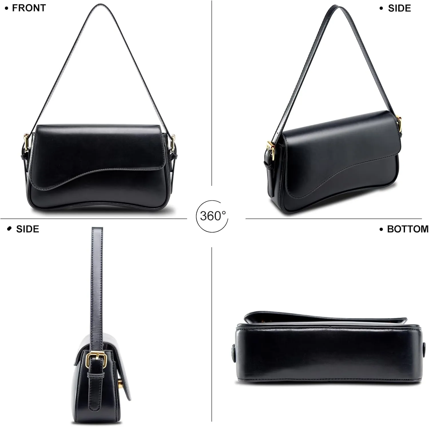 Small Shoulder Bags for Women,Crossbody Purses,Retro Vegan Leather Tote Handbag, Clutch Hobo Purse with Zipper