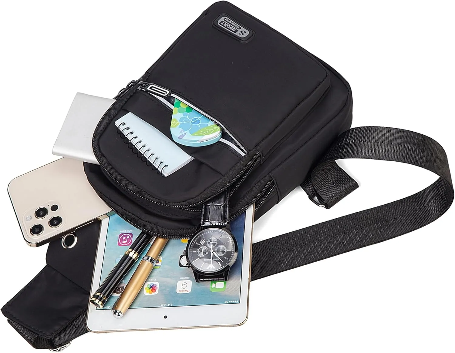 Small Sling Backpack Crossbody Sling Bag for Men Women, Cross Body Bag Fanny Pack for Outdoors Hiking Traveling