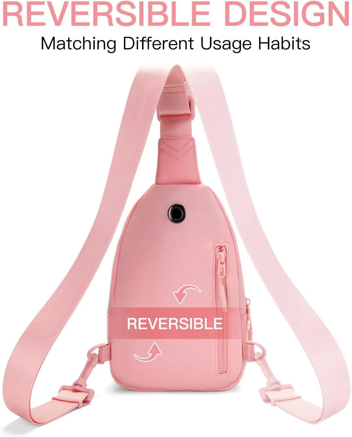 Small Sling Bag Crossbody Bag for Women with 4 Pockets Cross Body Fanny Pack Womens Chest Bag for Outdoors Traveling