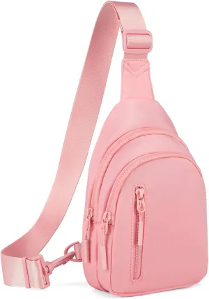 Small Sling Bag Crossbody Bag for Women with 4 Pockets Cross Body Fanny Pack Womens Chest Bag for Outdoors Traveling