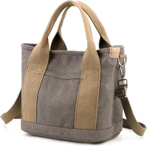 Small Tote Bag with Zipper Tote Bag for Women Canvas Crossbody Bag Shoulder Bag Satchel Hobo Bag Messenger Bag 2025