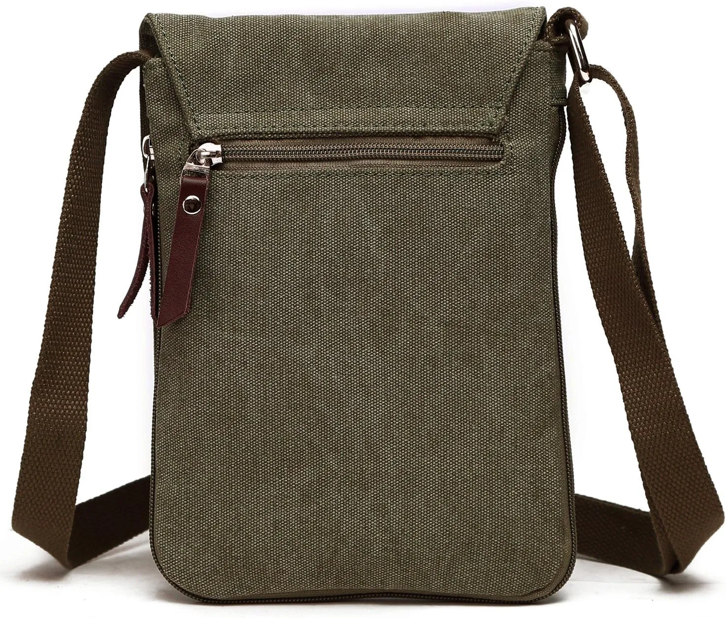 Small Vintage Canvas Leather Messenger Crossbody Bag Pack Organizer