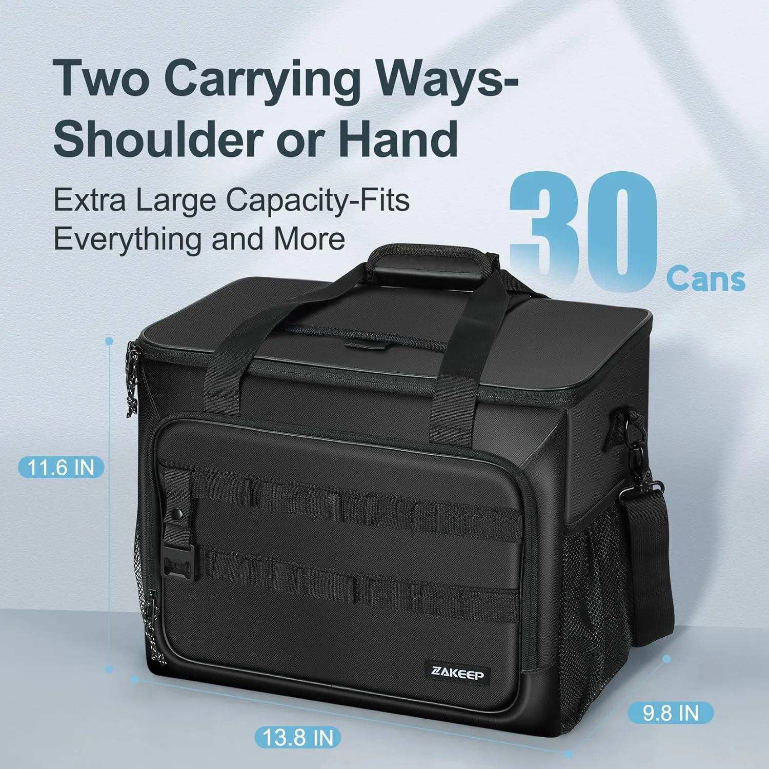 Soft Cooler Bag, Large Leakproof Beach Cooler, Collapsible Cooler with Adjustable Shoulder Straps, Ice Chest, Portable Insulated Bag Camping Cooler for Travel＆Camping＆Picnic