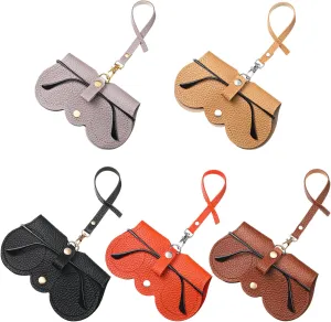 Soft Leather Sunglasses Bag Sunglass Holder for Purse Portable Leather Glasses Case Holder Glasses Bag Pouch