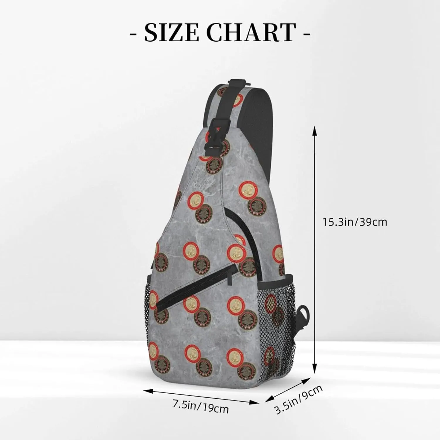 St Florian Patron Saint of Firefighters with Hero's Sling Bag Crossbody Backpack Shoulder Casual Daypack Bag for Men Women