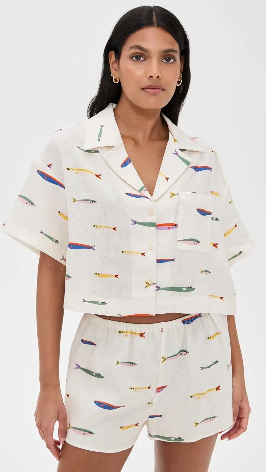 STAUD Women's Daya Linen Top