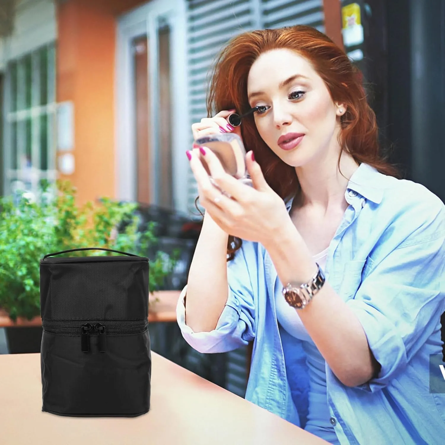 Storage Bag Cosmetic Bag Accessories Multifunction Girl, Black, 18x14cm
