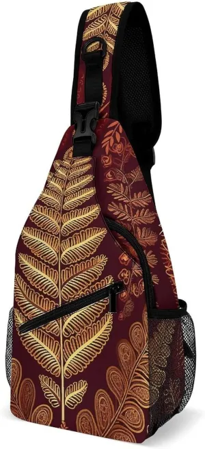 Stormy Waves Vintage Sailboat Crossbody Bag, Sling Bag, Sling Backpack, Belt Bags for Travel Outdoors Hiking