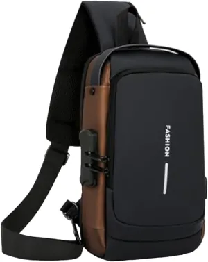 Streamline Anti-Theft Sling Bag, Anti-Theft Crossbody Charging Bag with USB Port,for Traveling, Sporting, Cycling