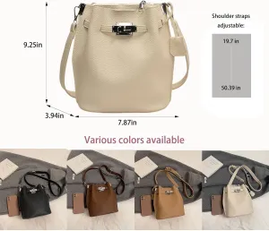 Stylish Pleated Handheld Bucket Bag, Vintage Shoulder Handbag, and Crossbody Purse