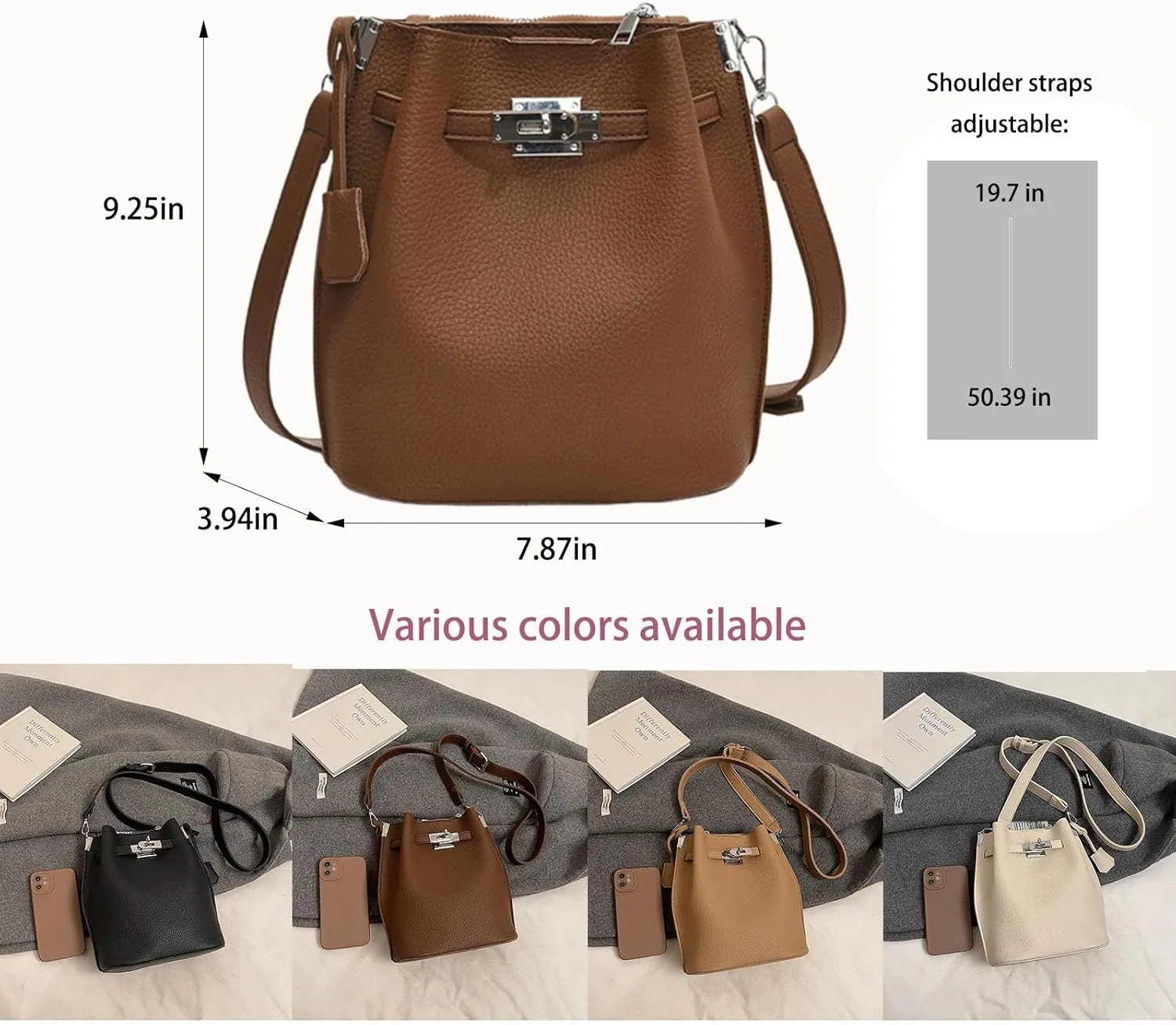 Stylish Pleated Handheld Bucket Bag, Vintage Shoulder Handbag, and Crossbody Purse
