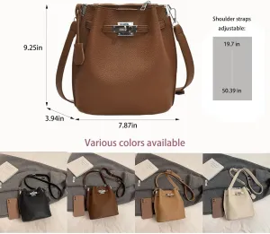 Stylish Pleated Handheld Bucket Bag, Vintage Shoulder Handbag, and Crossbody Purse