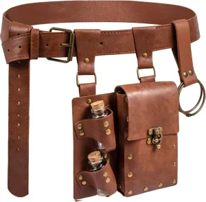 SUMGOGO Retro Belt Pouch Waist Bag Womens Fanny Pack Cellphone Holder Steampunk Medieval Renaissance Purse Costume Accessory