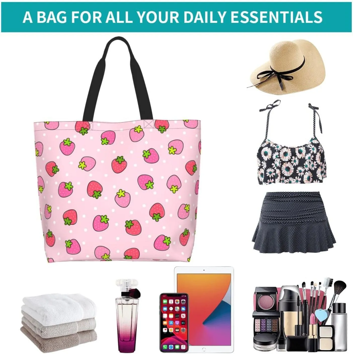 Sunflower Tote Bag For Women, Waterproof Shoulder Bags Big Reusable Grocery Handbag For Shopping Picnic Work Beach