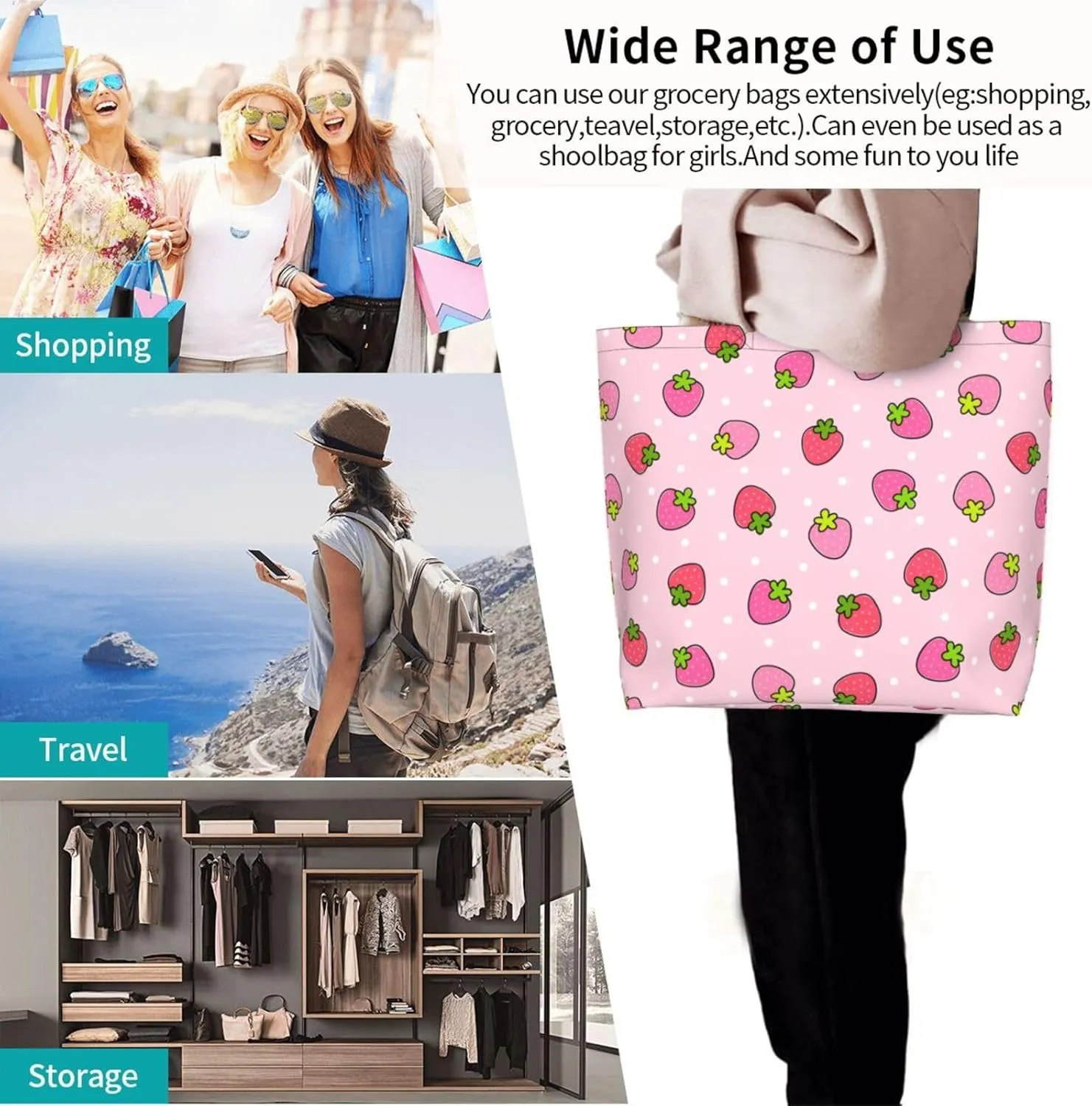 Sunflower Tote Bag For Women, Waterproof Shoulder Bags Big Reusable Grocery Handbag For Shopping Picnic Work Beach