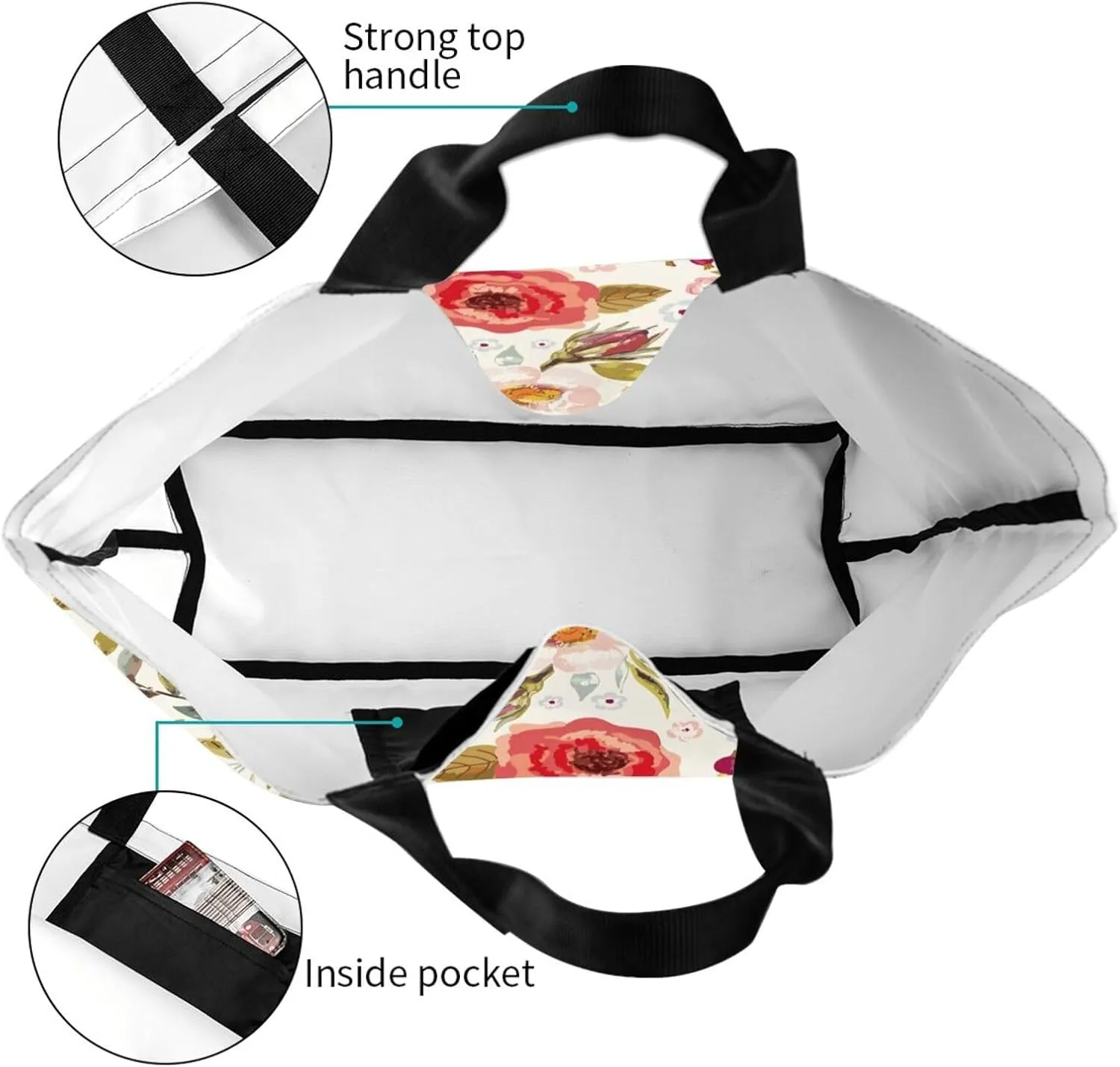 Sunflower Tote Bag For Women, Waterproof Shoulder Bags Big Reusable Grocery Handbag For Shopping Picnic Work Beach