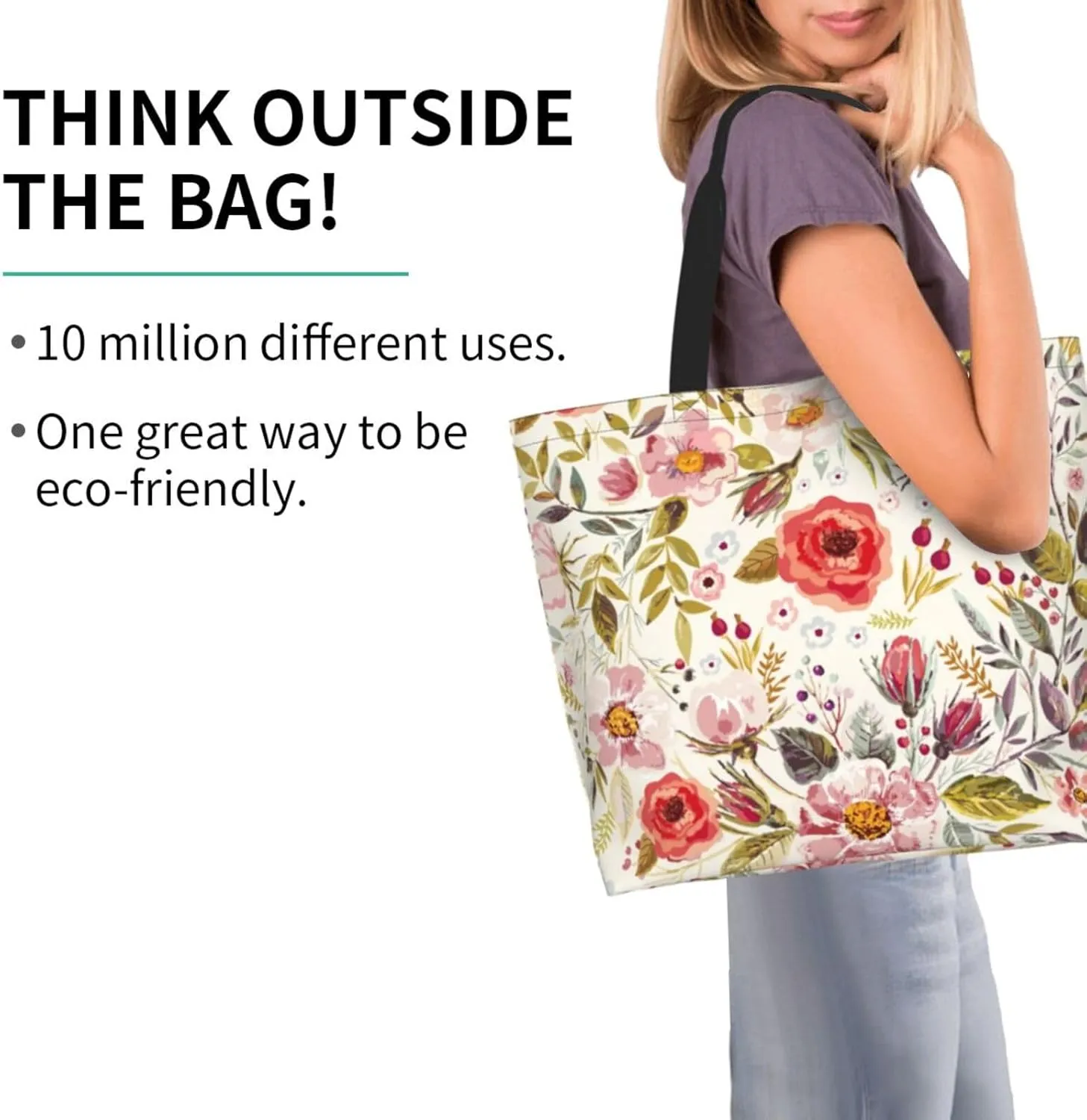 Sunflower Tote Bag For Women, Waterproof Shoulder Bags Big Reusable Grocery Handbag For Shopping Picnic Work Beach