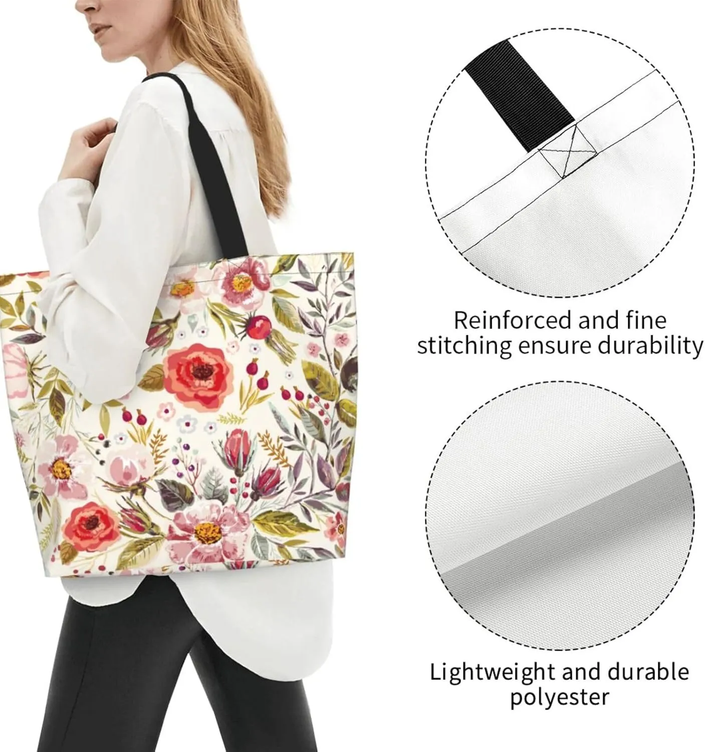Sunflower Tote Bag For Women, Waterproof Shoulder Bags Big Reusable Grocery Handbag For Shopping Picnic Work Beach