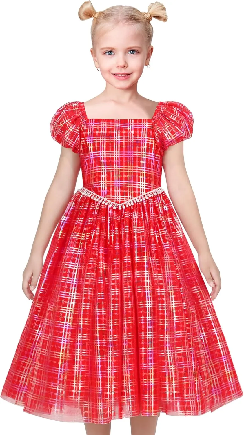 Sunny Fashion Flower Girls Dress Lace Hem Wedding First Communion Size 6-14