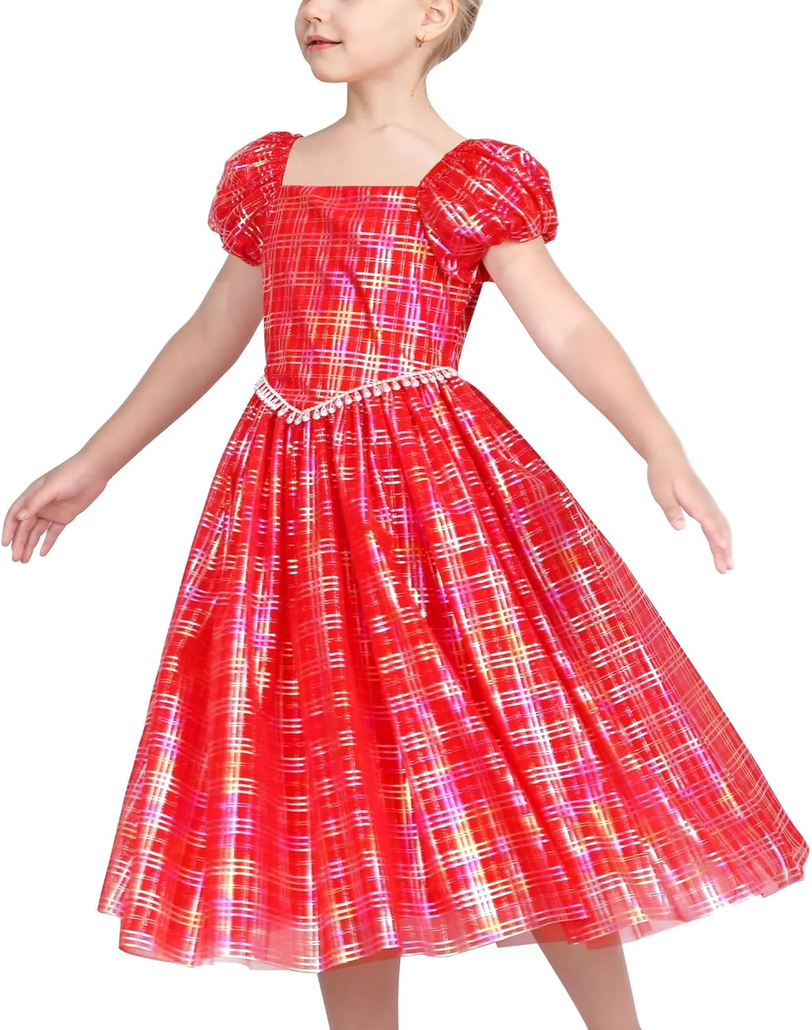 Sunny Fashion Flower Girls Dress Lace Hem Wedding First Communion Size 6-14