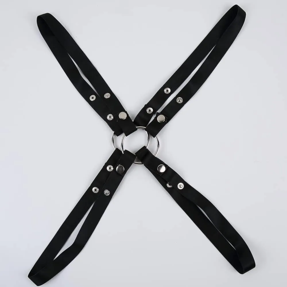 Swbreety Mens Body Chest Harness Belt Punk Shoulder Tank Top Cage Belt Strap Cosplay Clubwear Costume