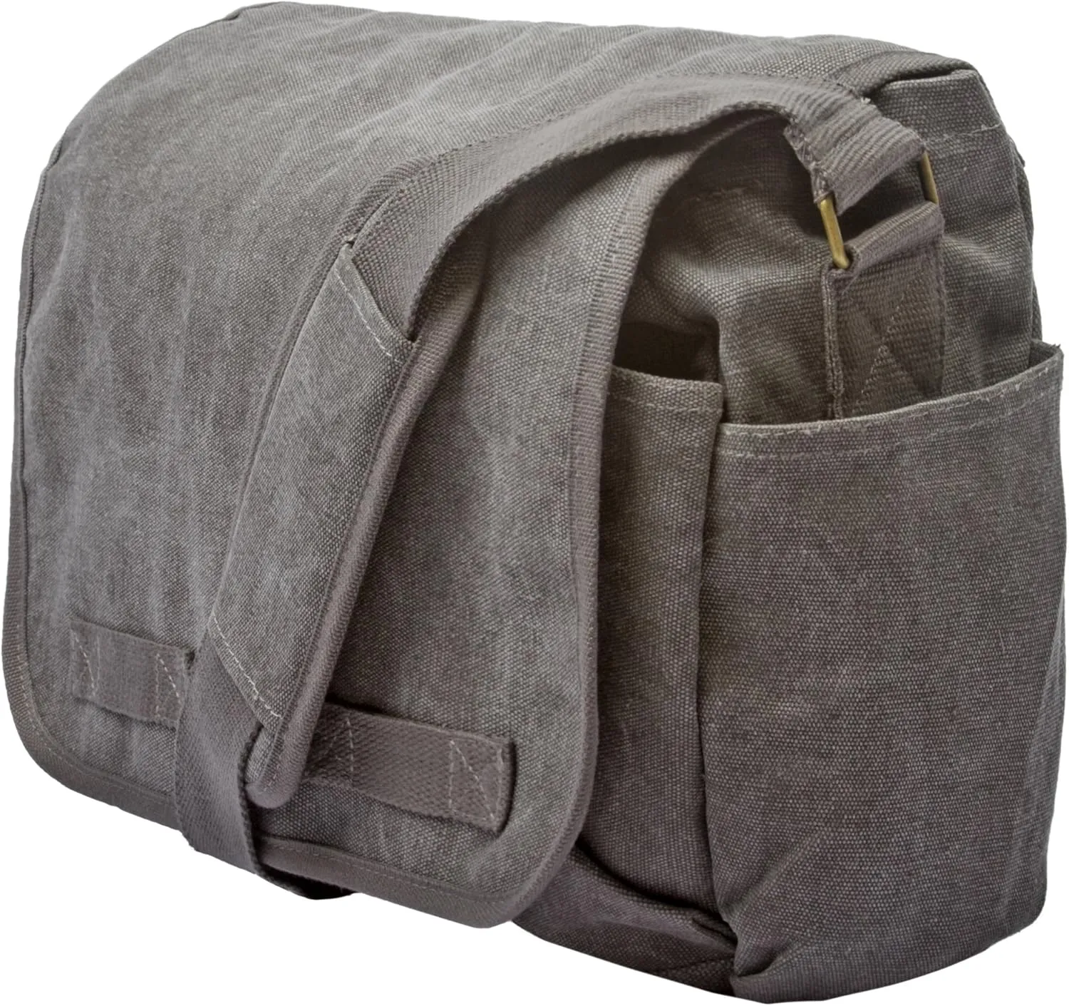 Sweetbriar Classic Vintage Messenger Bag - Original Heavyweight Cotton Canvas Shoulder Bag with Upgraded Features