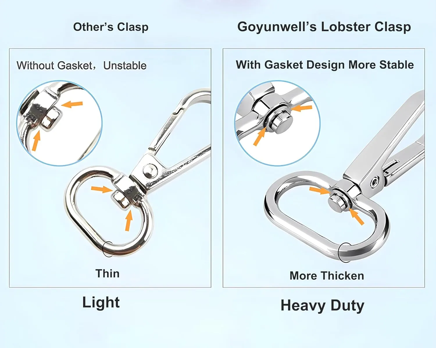 Swivel Hooks with D Ring and Tri-Glides Slide Buckle for Purse Hardware 18Pcs Metal Lanyard Swivel Clips Lobster Clasp Snap Hook for Purses Straps Handbag Making (Gold Buckle, 1 inch)