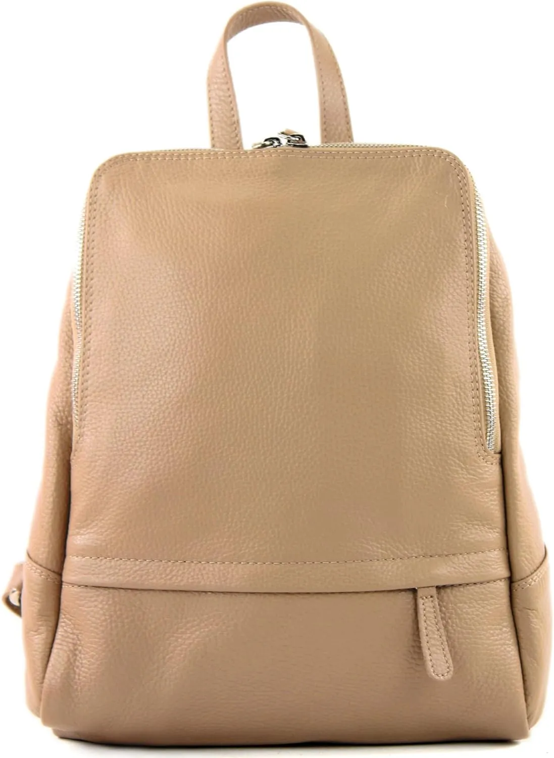 T138 - ital ladies leather backpack bag (Beige)