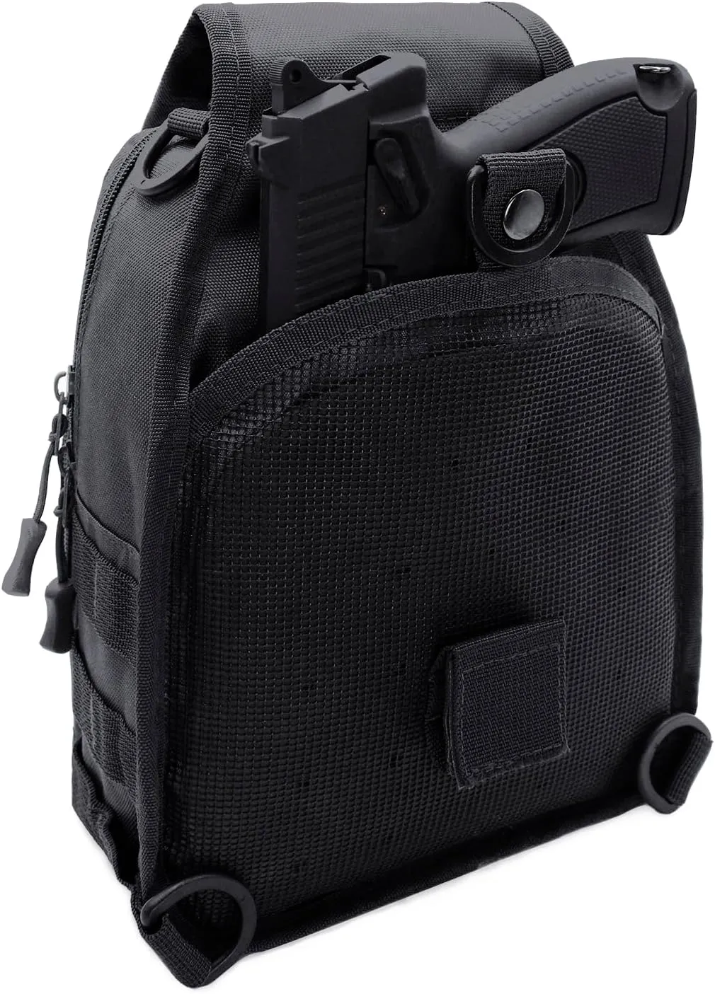 Tactical Backpack, Waterproof Military Cross-body Molle Sling Shoulder Backpack Chest Bag for Outdoor Every Day Carry Black02