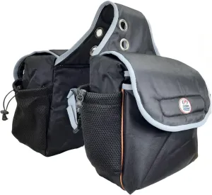 Tahoe Padded Triple Layer 1200d Nylon Saddle Bags for trail riding 1 Year Warranty with 2 Pockets for Water Bottles.
