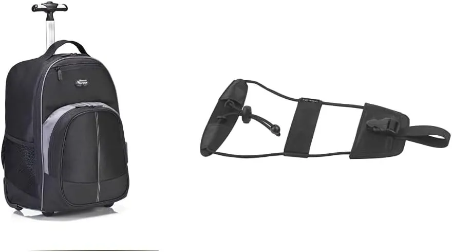 Targus 16 Inch Compact Rolling Backpack and Travelon Bag Bungee