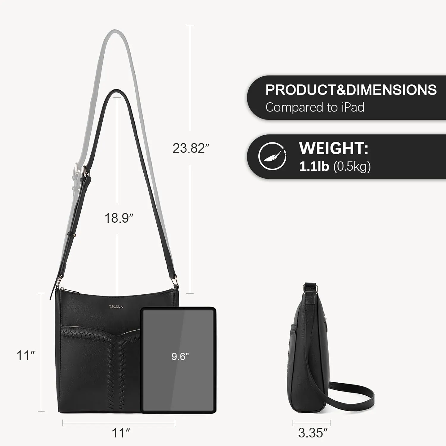 Telena Crossbody Purses for Women Trendy Vegan Leather Purses Bucket Hobo Bags Handbags with Adjustable Guitar Strap